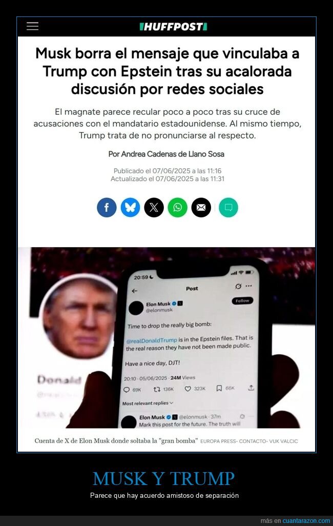 elon musk,donald trump,borrar,mensaje