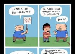 Enlace a Protestando contra los inmigrantes