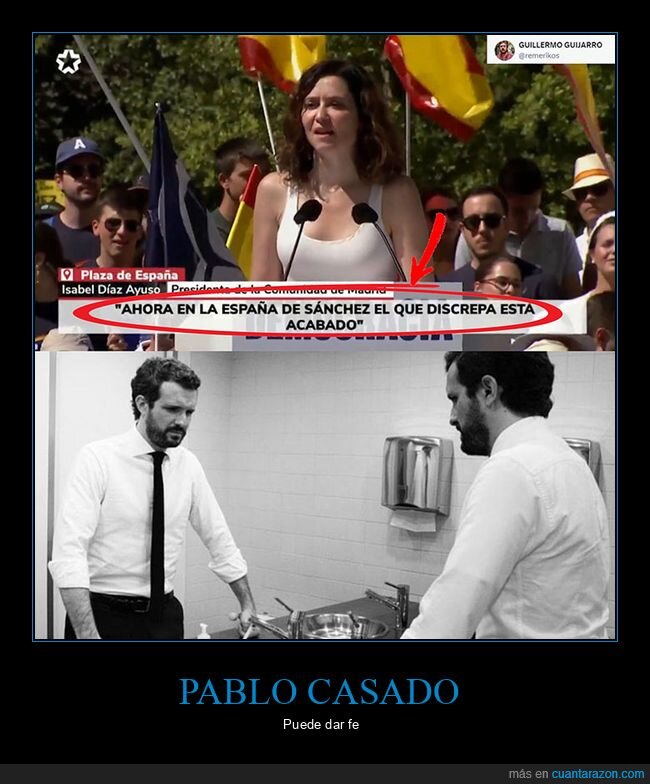 acabado,ayuso,discrepar,pablo casado,políticos
