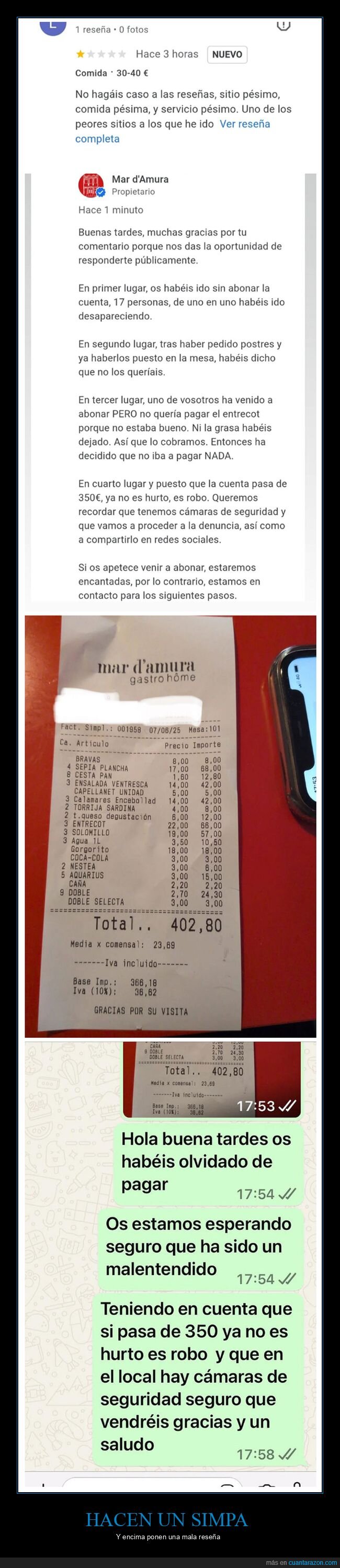 reseñas,restaurante,simpa