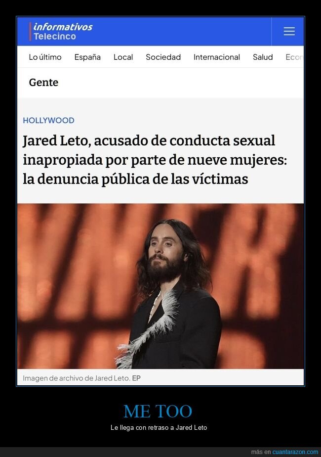 jared leto,acusado