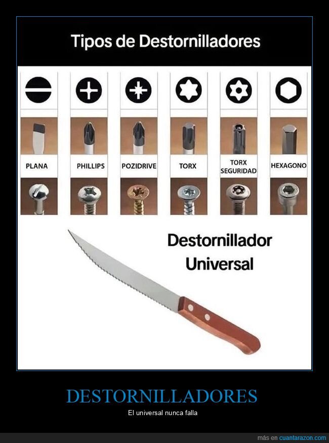 destornilladores,universal,cuchillo