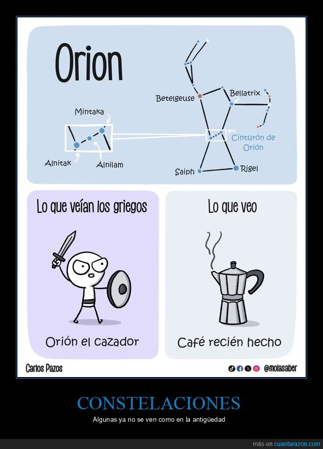 orión,constelación,cazador,cafetera