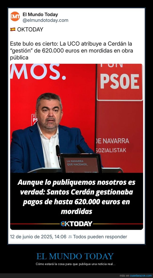el mundo today,políticos,psoe,santos cerdán