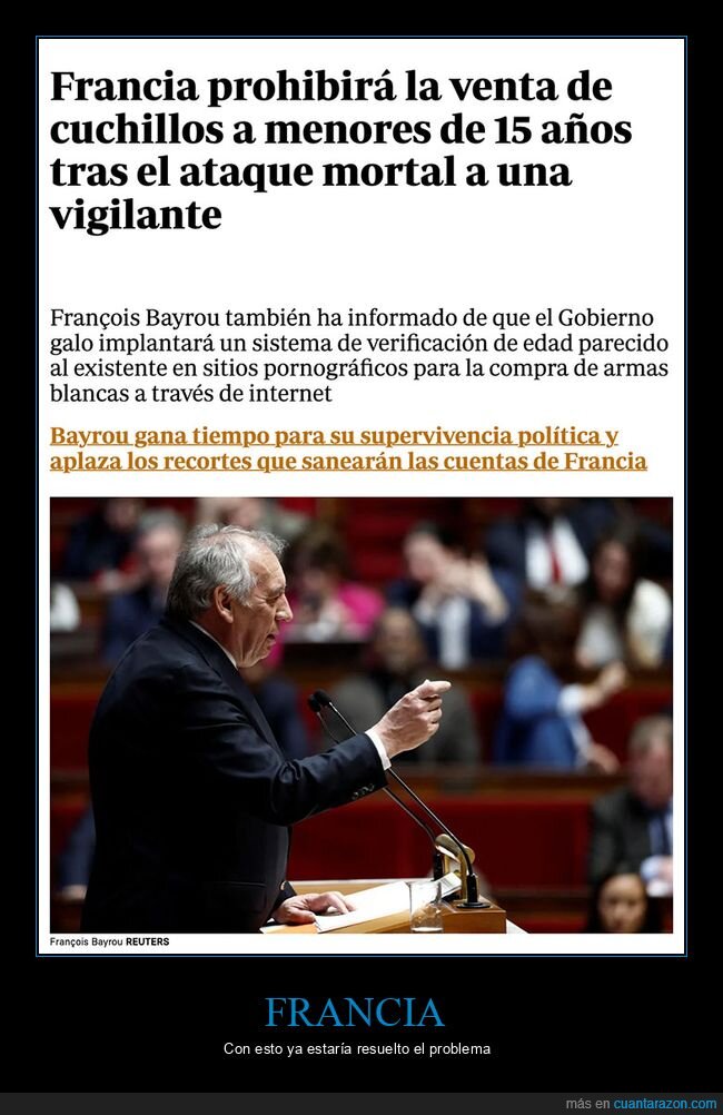 cuchillos,francia,prohibir