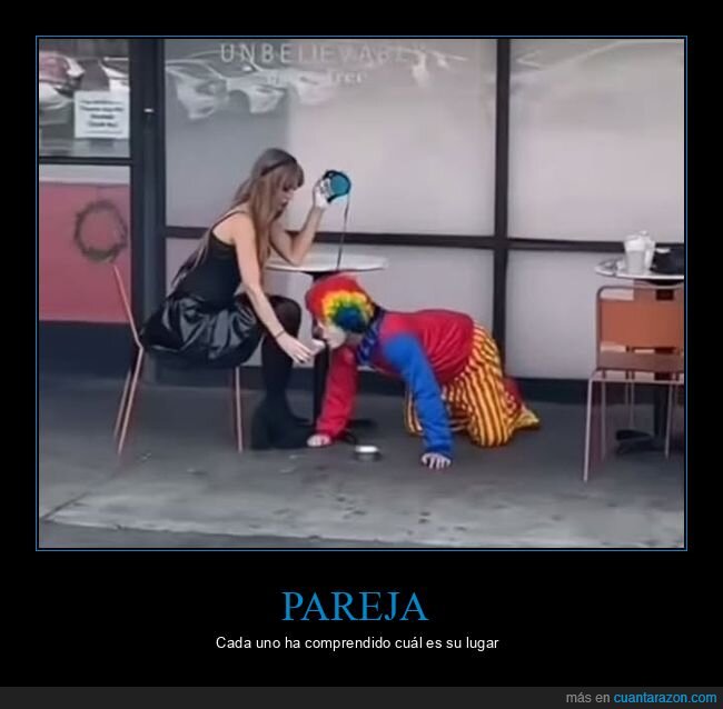 pareja,payaso