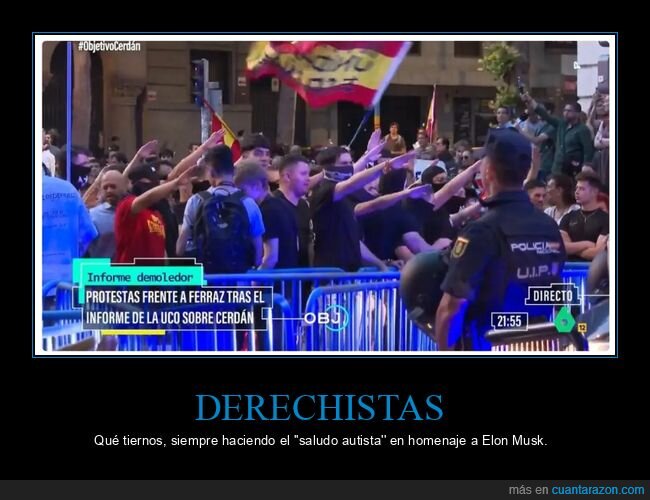 ferraz,derechas,saludo