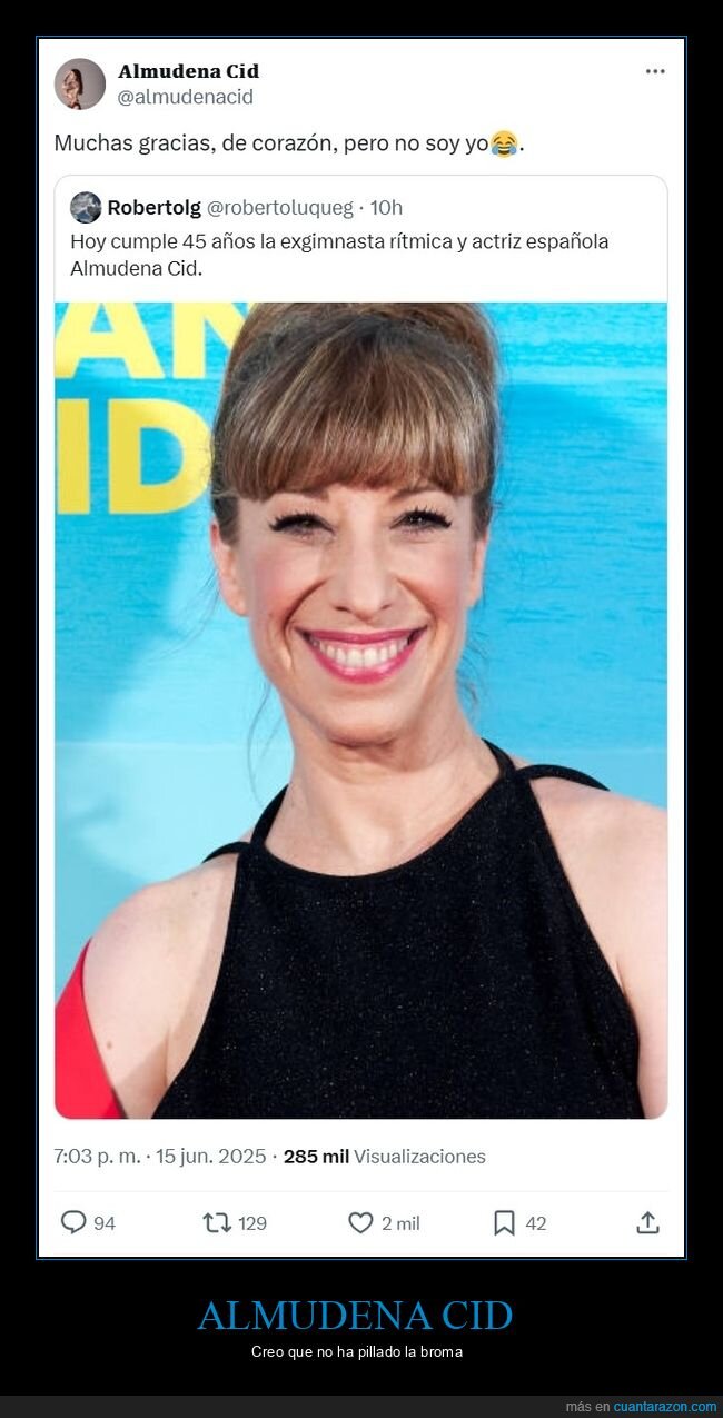 almudena cid,cumpleaños