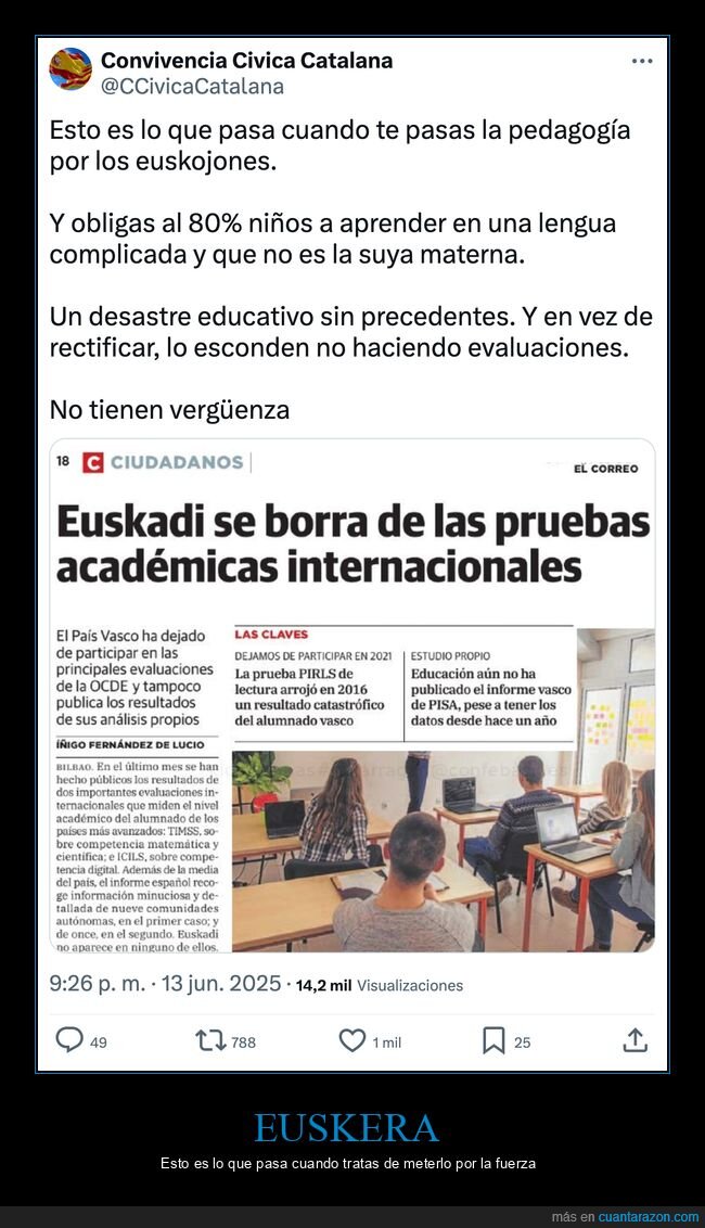 euskera,euskadi,pruebas académicas internacionales