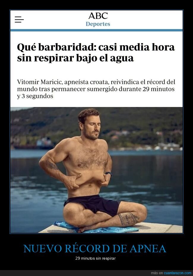 récord,apnea,29 minutos,respirar