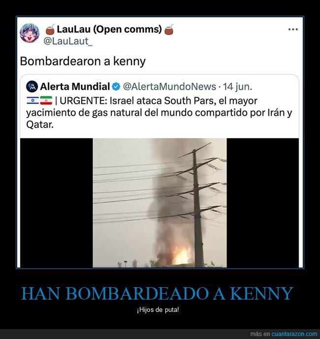 bombardeo,irán,israel,south park,south pars