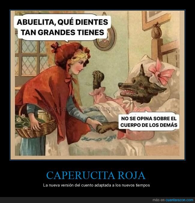 caperucita roja,cuerpos,opinar