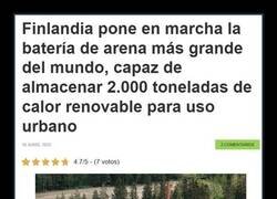 Enlace a Finlandia ha encontrado una forma barata de almacenar energía todo el invierno