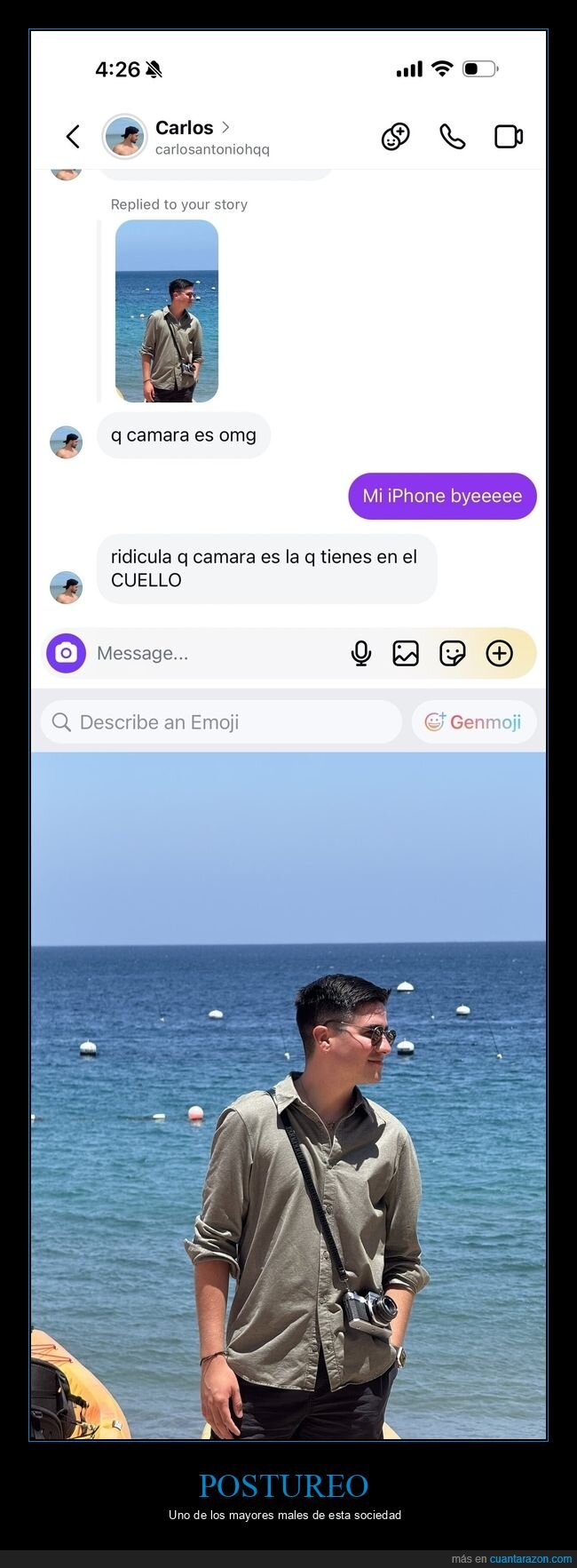 camara,iphone,colgada