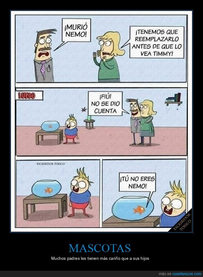 timmy,nemo,cambio,papeles,pez