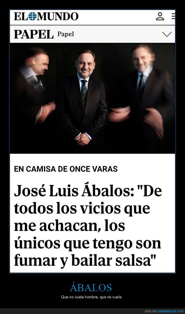 ábalos,vicios,fumar,bailar,salsa