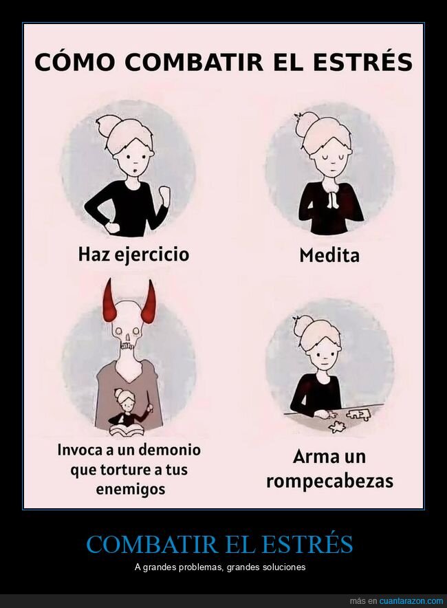 combatir,estres,invocar,demonio