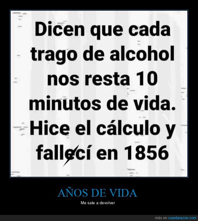 salud,alcohol,restar,años de vida