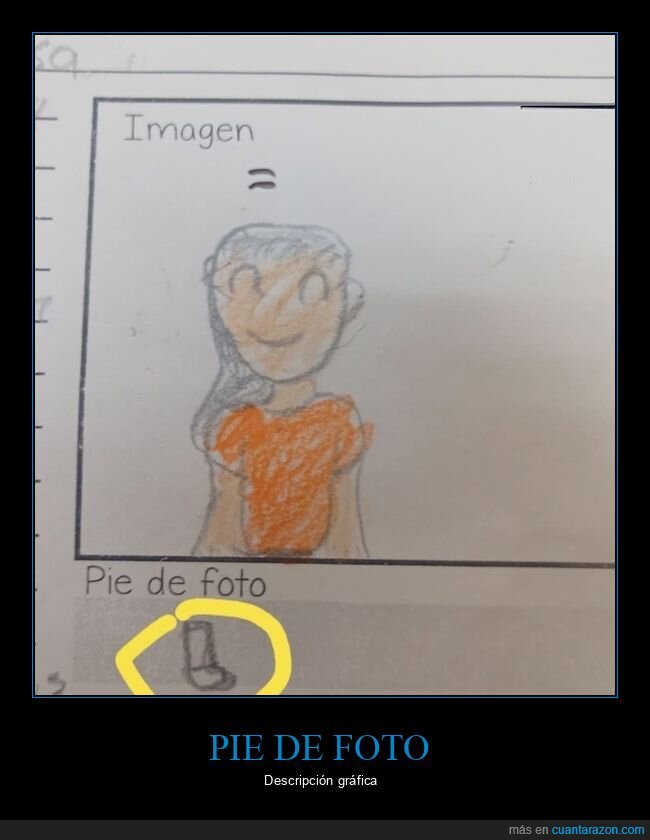 pie de foto,dibujo