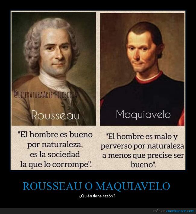 rousseau,maquiavelo,hombre,naturaleza