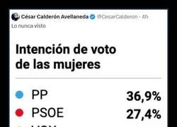 Enlace a Así está la intención de voto femenino