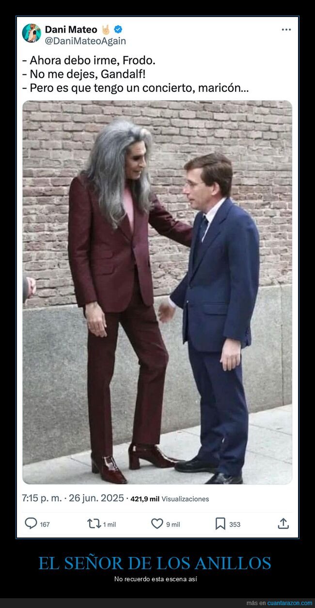 almeida,el señor de los anillos,frodo,gandalf,mario vaquerizo,políticos