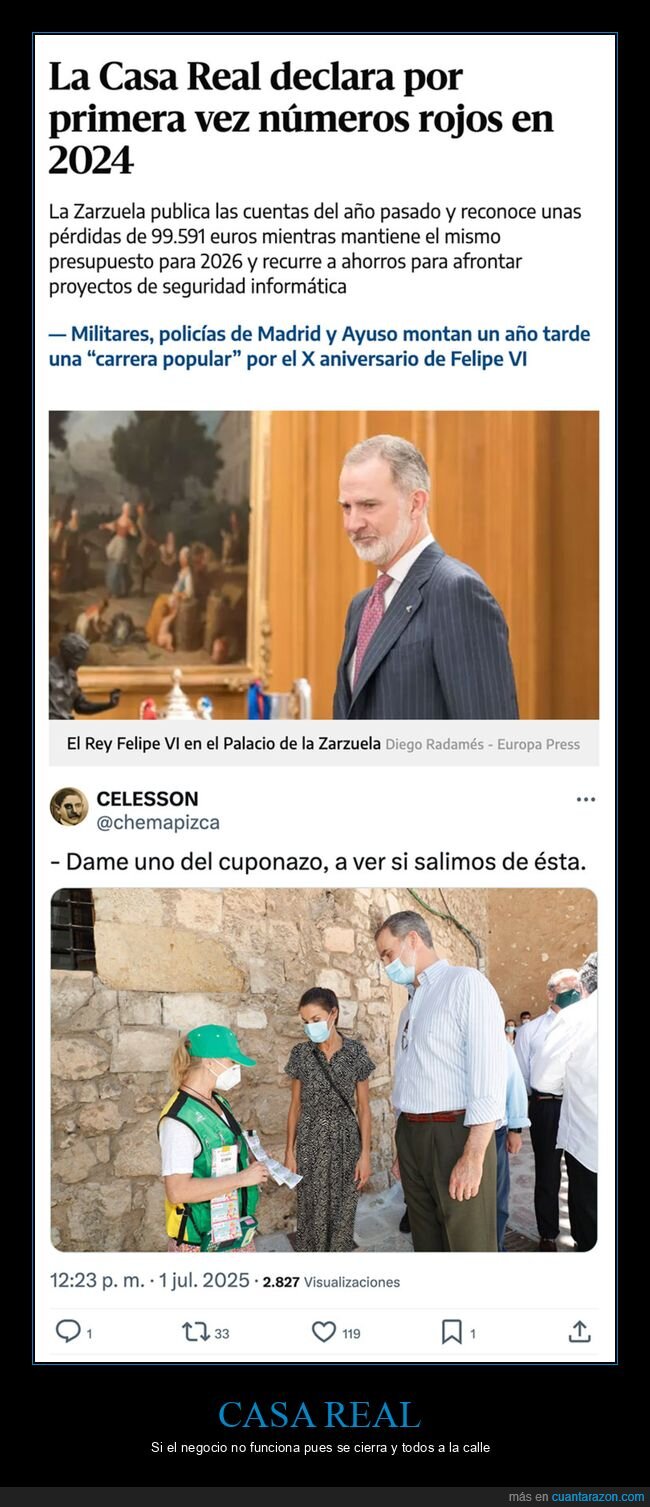 casa real,felipe vi,números rojos