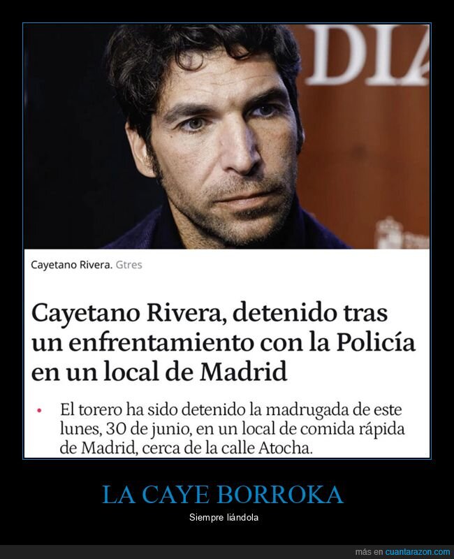cayetano rivera,detenido,policía