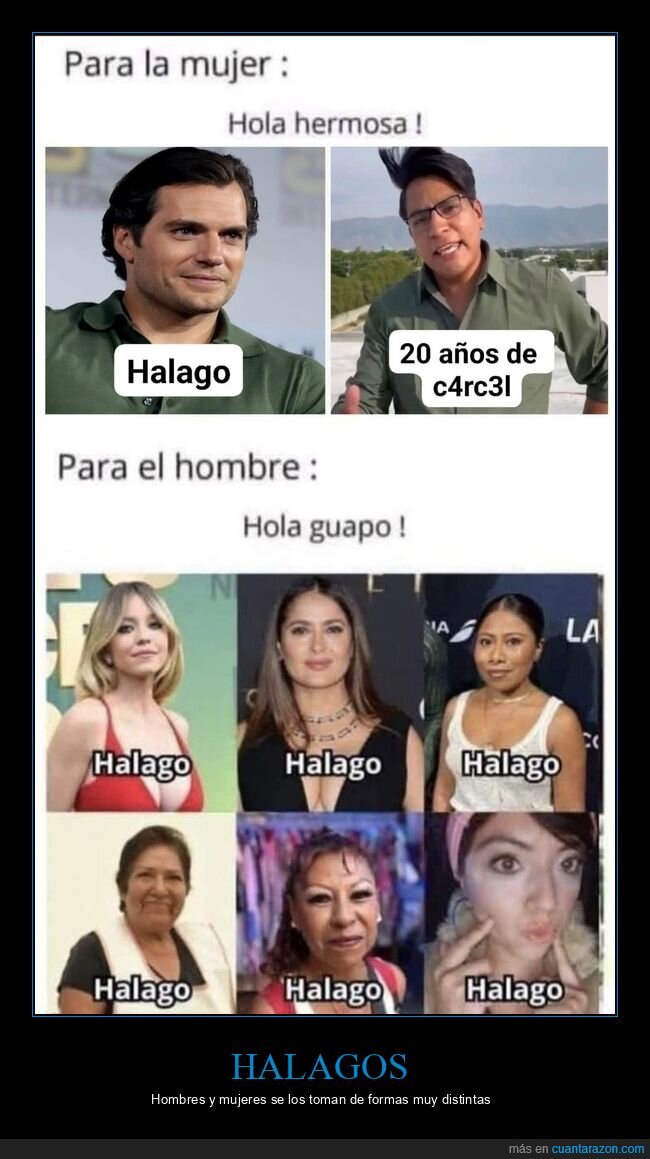 halagos,hombres,mujeres