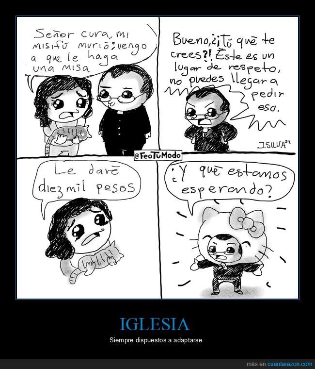 cura,gato,misa,dinero