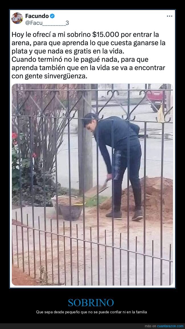 sobrino,trabajar,dinero,pagar