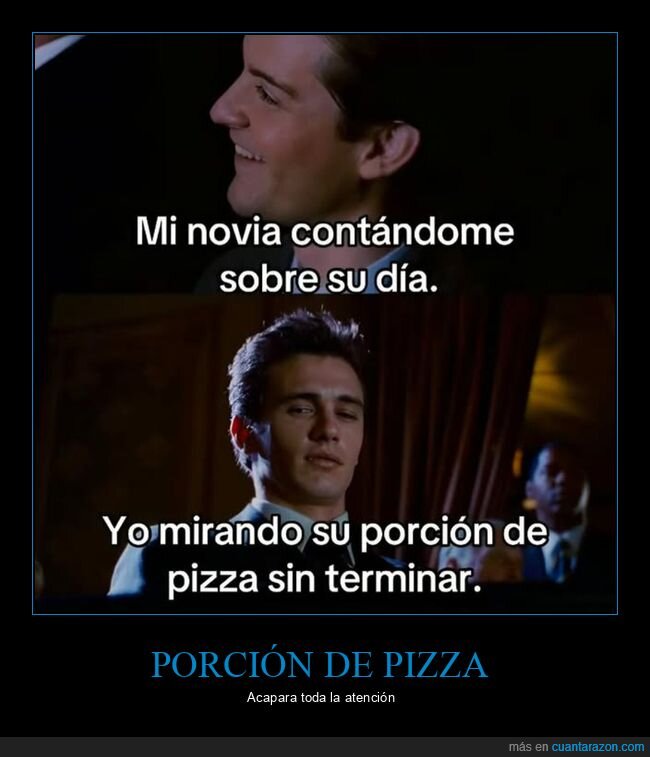 novia,contando,pizza