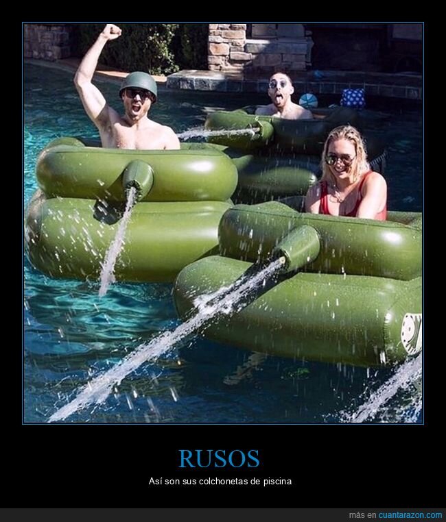 rusos,piscina,colchonetas,tanques