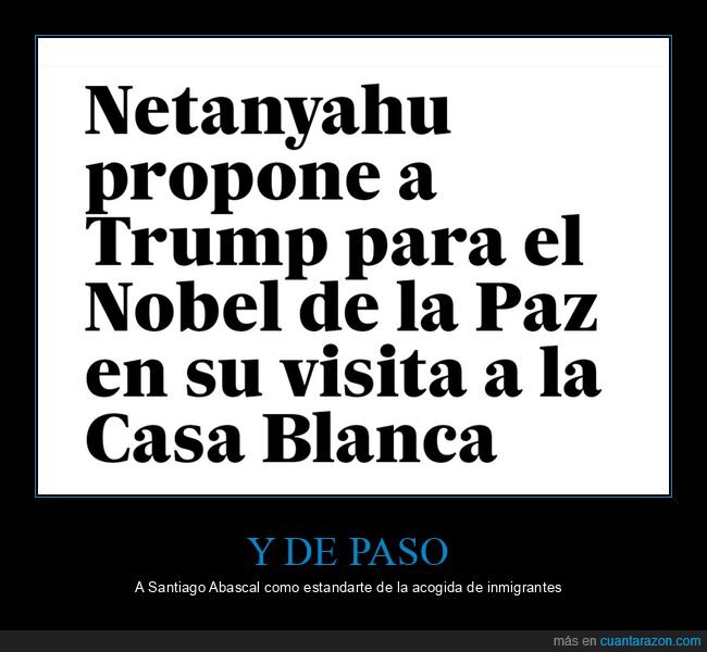 donald trump,nobel de la paz,netanyahu