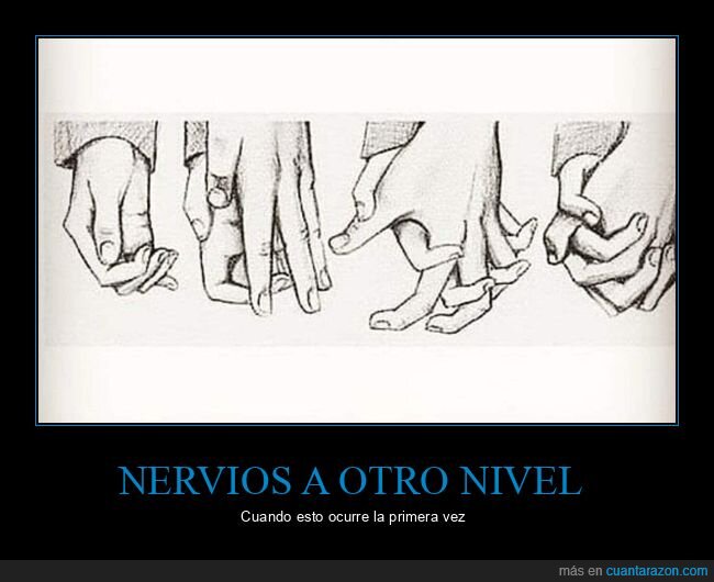 nervios,pareja,mano