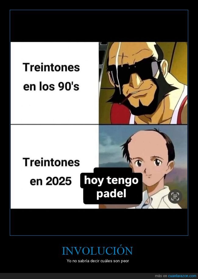 treintañeros,padel,antes,ahora