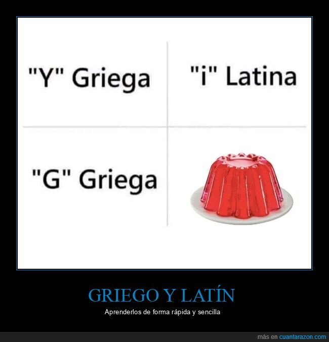 ge latina,gelatina,griego