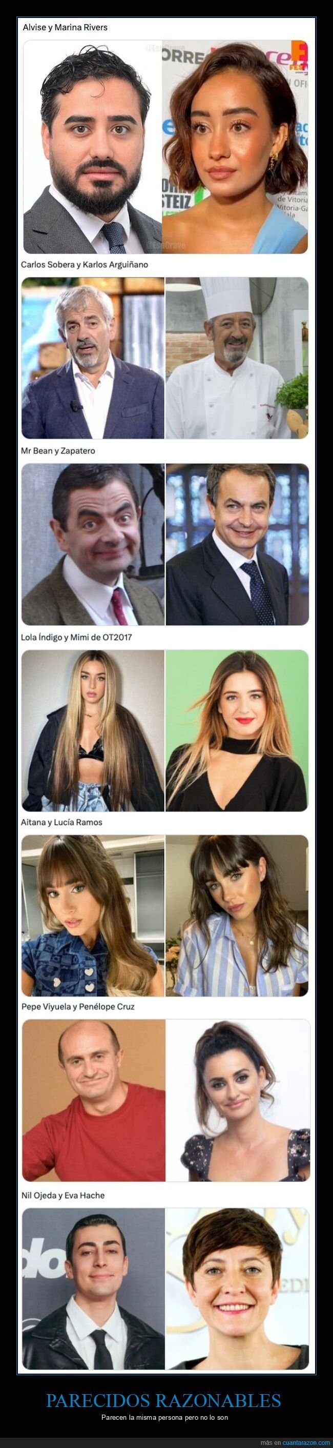 personajes,parecidos