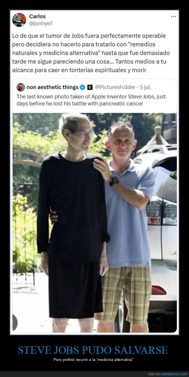 steve jobs,medicina alternativa