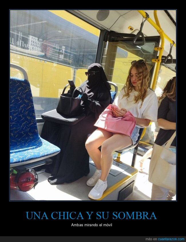 autobús,burka,musulmana