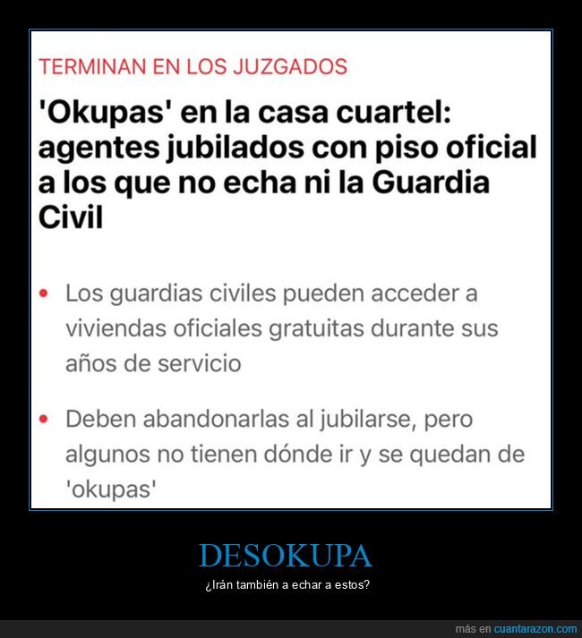 guardia civil,jubilados,okupas