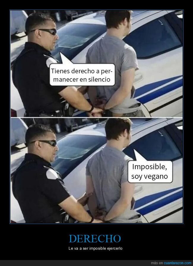 arresto,silencio,vegano