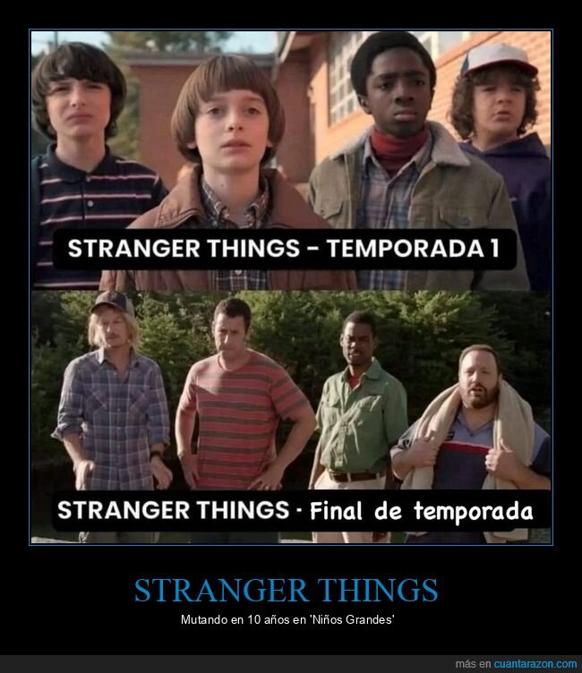 stranger things,niños grandes