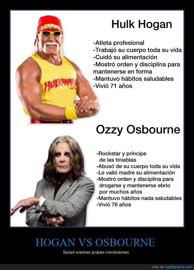 conclusiones,vida,salud,Hulk Hogan,Ozzy Osbourne