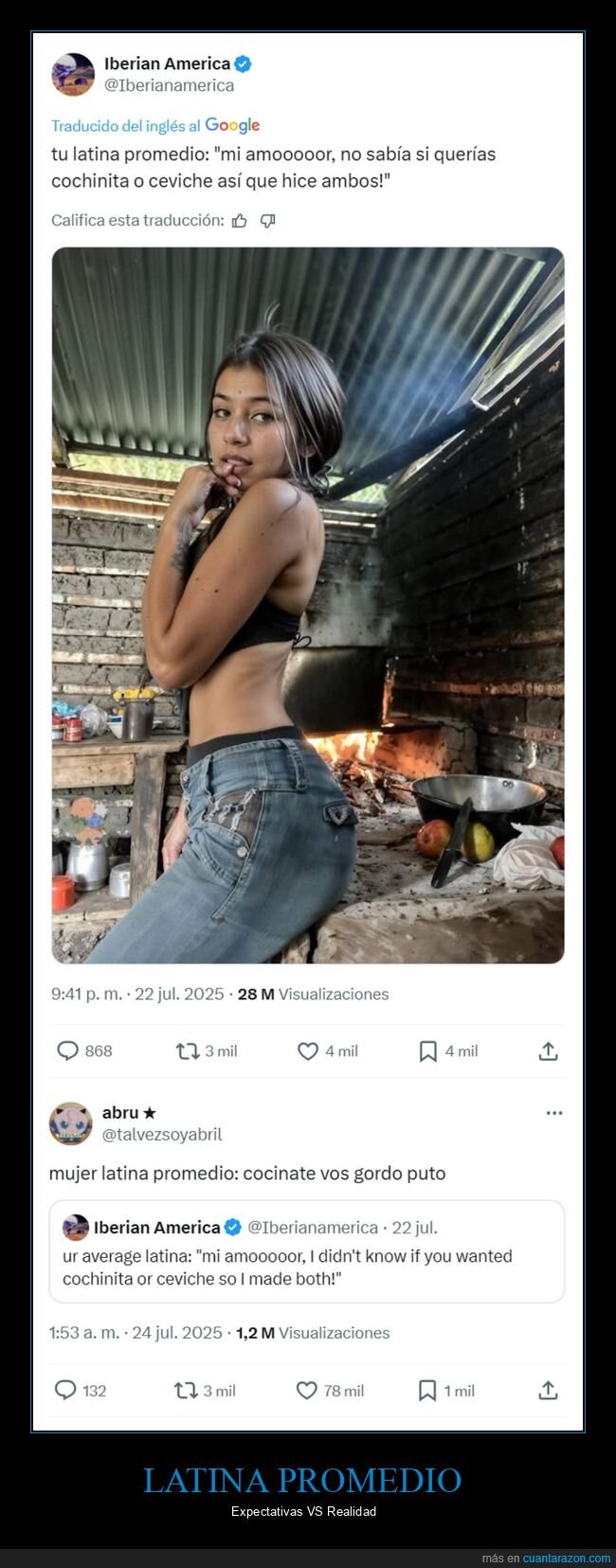 latina,promedio,cocinar