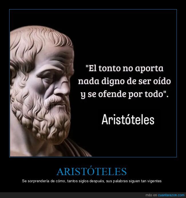 aristóteles,tontos,aportar,ofenderse