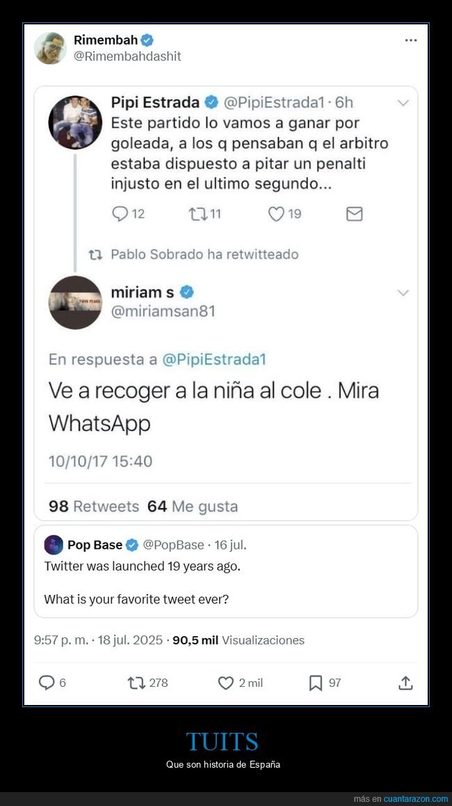 pipi estrada,miriam sánchez,recoger,hija,colegio