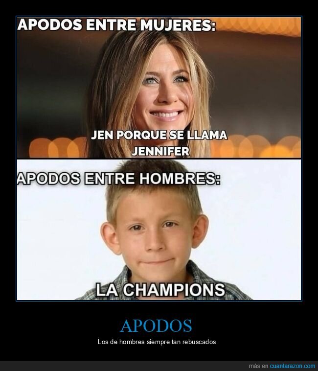apodos,mujeres,hombres,champions,copa,orejas