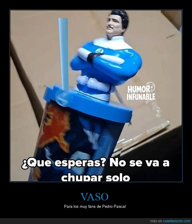 los 4 fantásticos,pajita,vaso