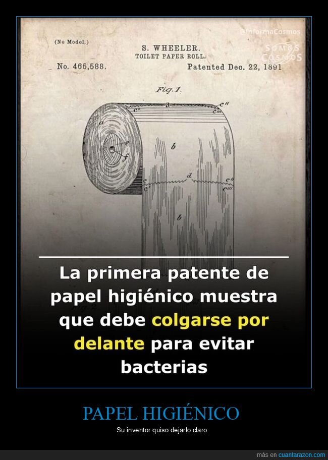 papel higiénico,patente,colgarse